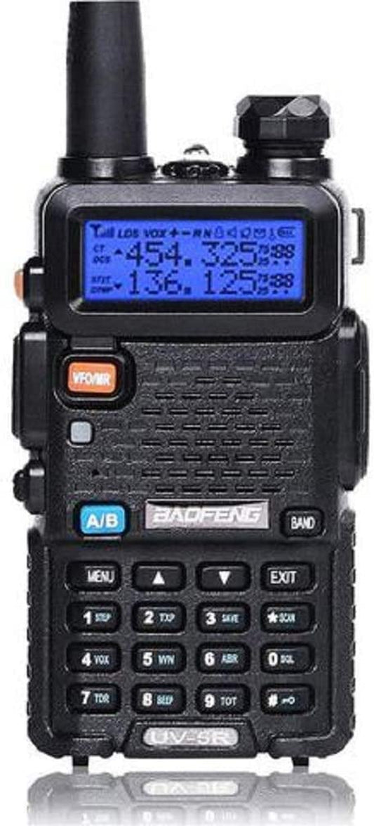 UV-5R Two Way Radio Dual Band 144-148/420-450Mhz Walkie Talkie 1800Mah Li-Ion Battery(Black)