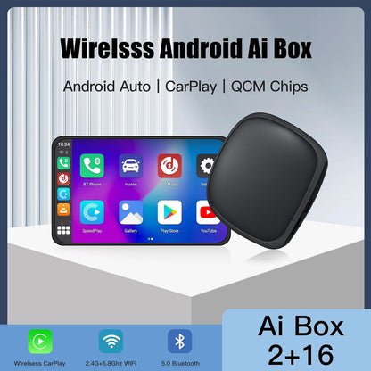 Wireless CarPlay & Android Auto Adapter with Multimedia Functionality