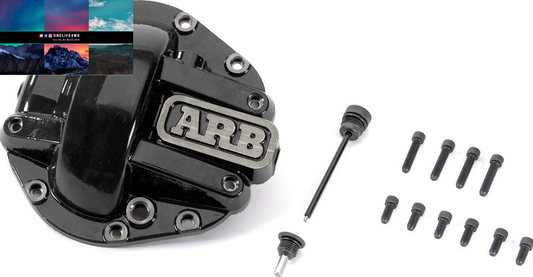 ARB 750012B Rear Differential DANA Cover BLACK for Jeep Wrangler JL Rubicon and JT Gladiator M220, Also Sport/Sahara with LSD or Manual